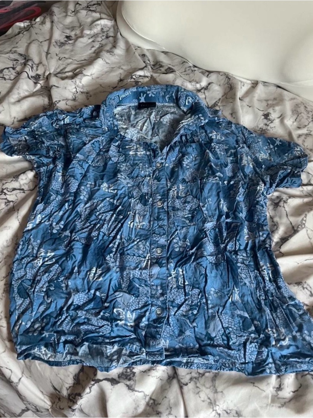 Empyre Dragon Print Button-Up